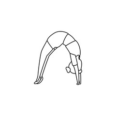 beauty woman practicing pilates position