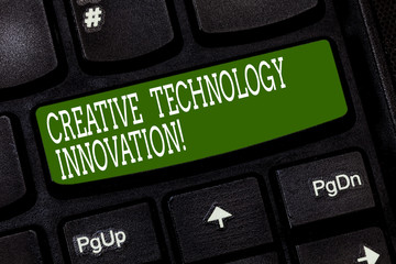 Conceptual hand writing showing Creative Technology Innovation. Business photo text unleashing the...