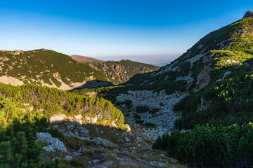 Panoramic  landscape from Rila mountain national park, Bulgaria