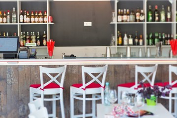 Photo of alcoholic drinks at restaurant