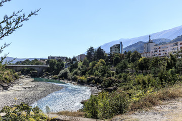 Obraz premium The river near the albanian city of Permet