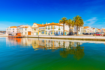 Cityscape of Aveiro, a small beautiful town in Portugal, also known as 