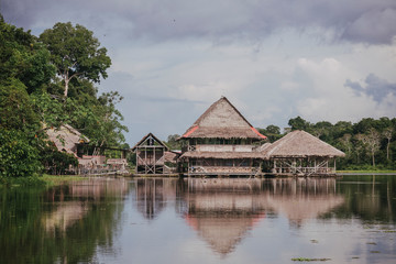 Floating houses of the amazonas