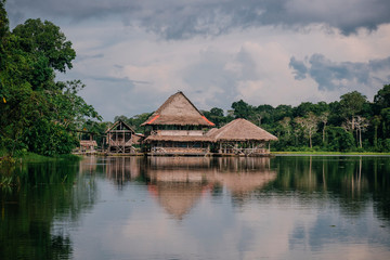 Floating houses of the amazonas