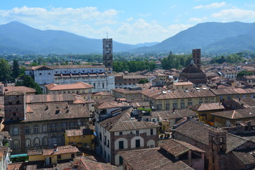 Obraz premium Vue Panoramique Lucques Italie