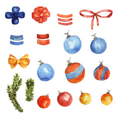 watercolor Christmas set
