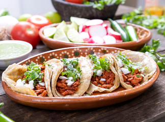 Tacos of meat to the shepherd or marinated