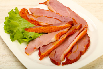 Sliced duck breast