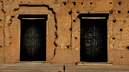 Gates in a palace ruin in Marrakesh