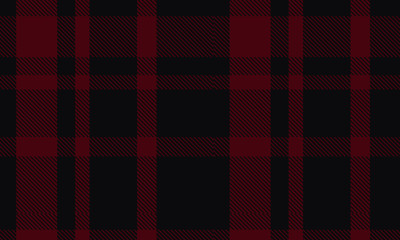 Plaid Check Pattern in Red, Black, and White. Seamless Fabric Texture Print. Can Be Mounted on a Weaving Holster