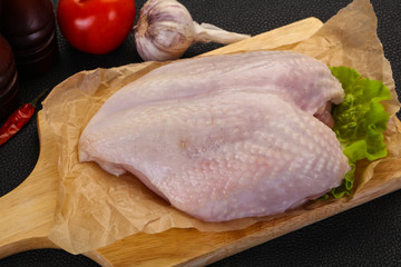 Raw chicken breast