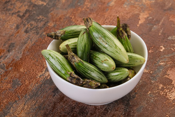 Green asian eggplant