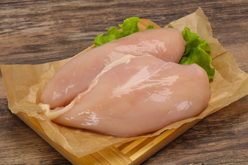 Raw chicken breast ready for cooking