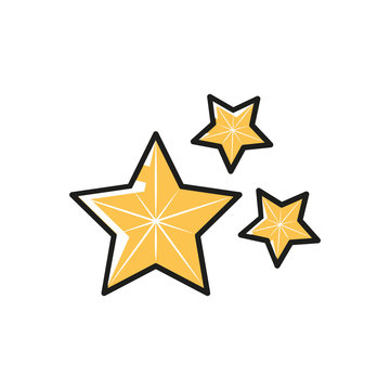 set of stars isolated icon