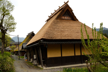 Fototapeta na wymiar Historic Japanese Mountain House in Rural Japan