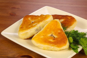Homemade Pie with meat and onion