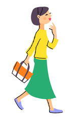 歩く女性