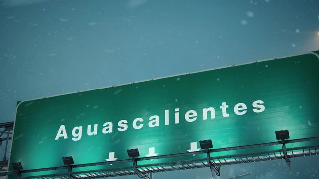 Airplane Landing Aguascalientes in Christmas