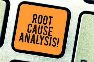 Conceptual hand writing showing Root Cause Analysis. Business photo showcasing method of problem...