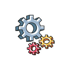 gears pinion machine isolated icon