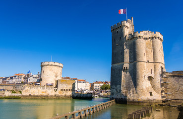 Famous old port and harbour in La Rochelle,France