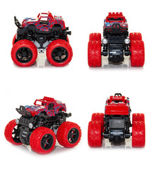 Bigfoot toy car on a white background. View from four sides. © Tatiana_Gracheva
