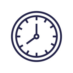 time clock hour isolated icon