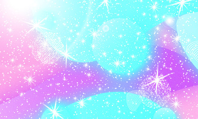 Fairy background. Unicorn pattern.