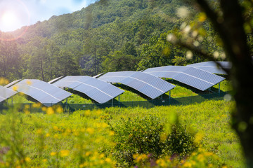 Solar panel power energy. Alternative energy concept