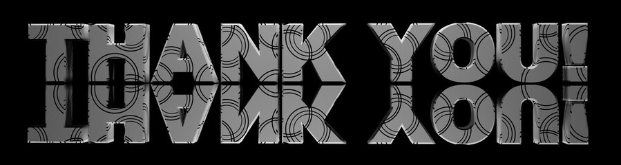 Thank You sign 3d rendering