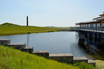 Constructed wetlands and education centre in rural area