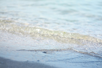 The surf on the coast of the Black Sea