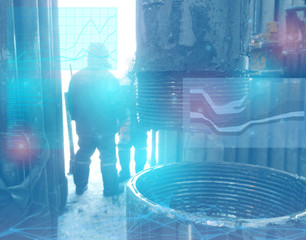 drilling an oil well and conducting geophysical surveys to increase oil production using artificial intelligence