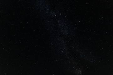 milky way dark night filmed in a Russian village