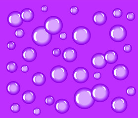 Water drops on a violet background