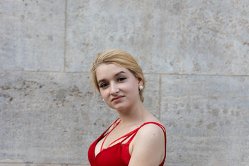 Frau in der city Berlin