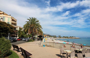 Promenade along the beach - Menton - French Riviera