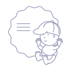 cute baby boy in seal avatar character