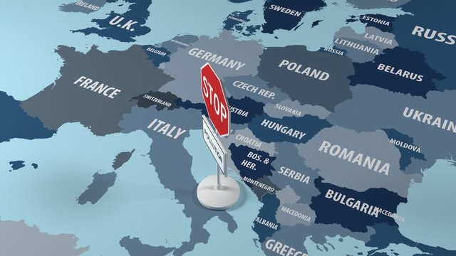 Pollution in the European Union. Stop the trash. Recycling.
