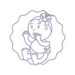 cute baby girl in seal avatar character