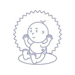 Fototapeta premium cute baby boy in seal avatar character