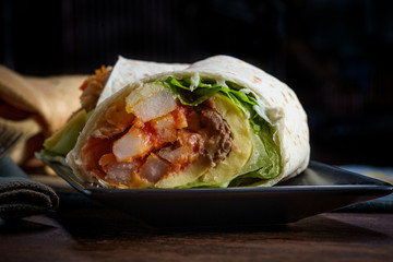 Eggs Sausage Breakfast Wrap
