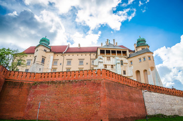 Beautiful Wawel castle in Krakow Poland.