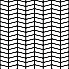 Seamless inverse black and white rounded herringbone textile pattern vector