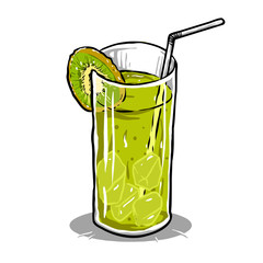 kiwi ice vector illustration