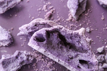 Inside of Ube Flavor Merengue Dessert