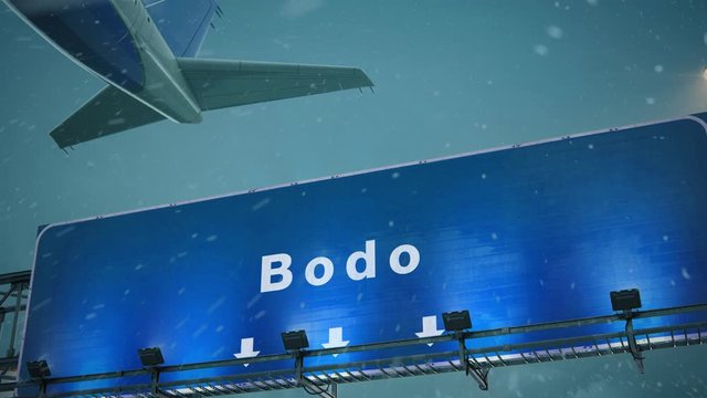 Airplane Take off Bodo in Christmas