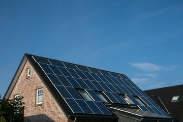 Obraz premium photovoltaic solar energy roof