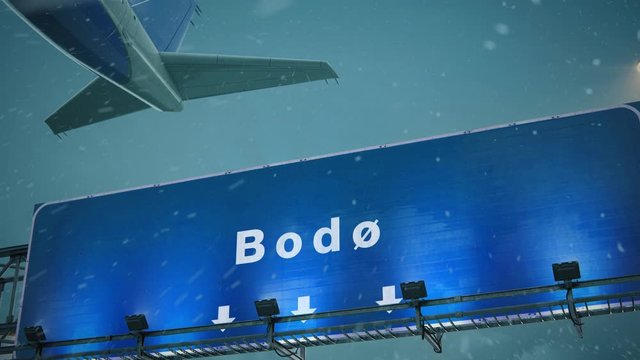 Airplane Take off Bodo in Christmas