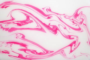 Abstract colored background, fluid design. Stains of paint on the water. Ebru art, marbled paper.